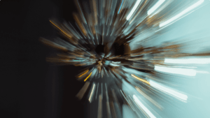 Creative image of explosion on a black background